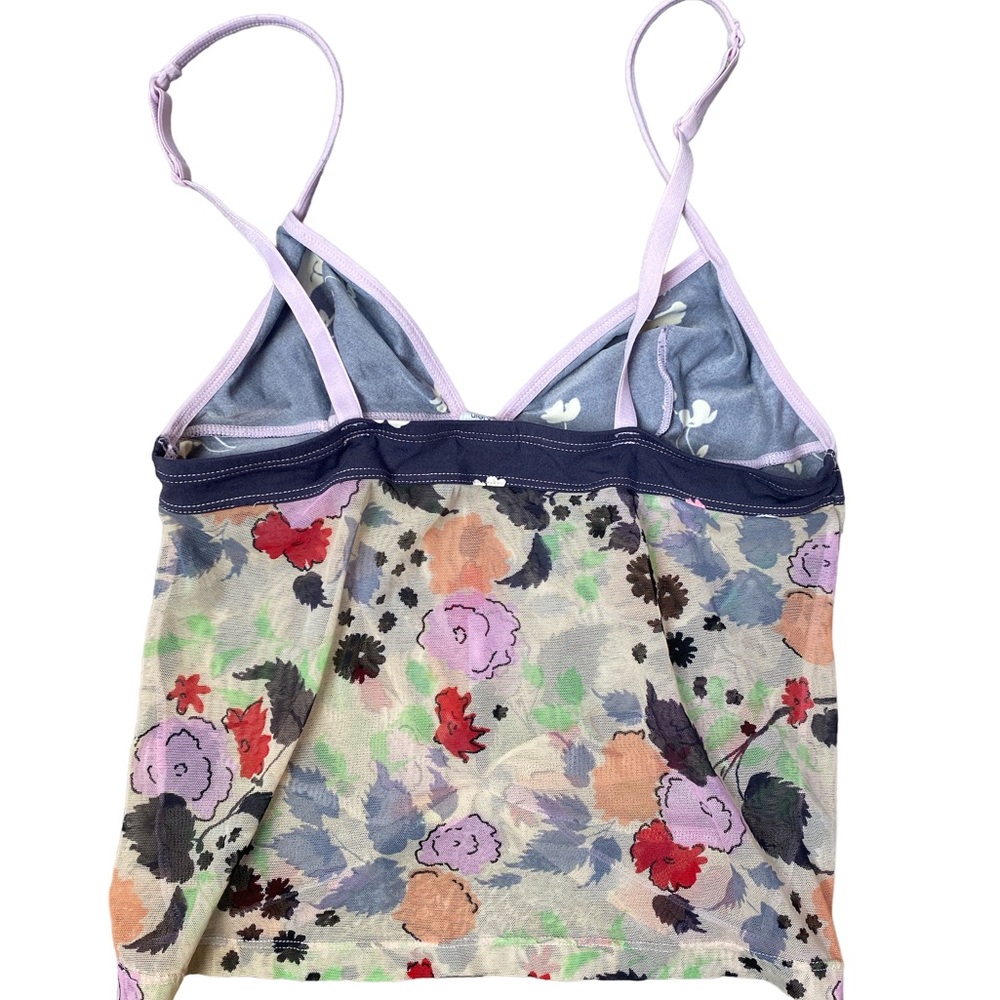 Vintage Calvin Klein intimates floral sheer tank top
